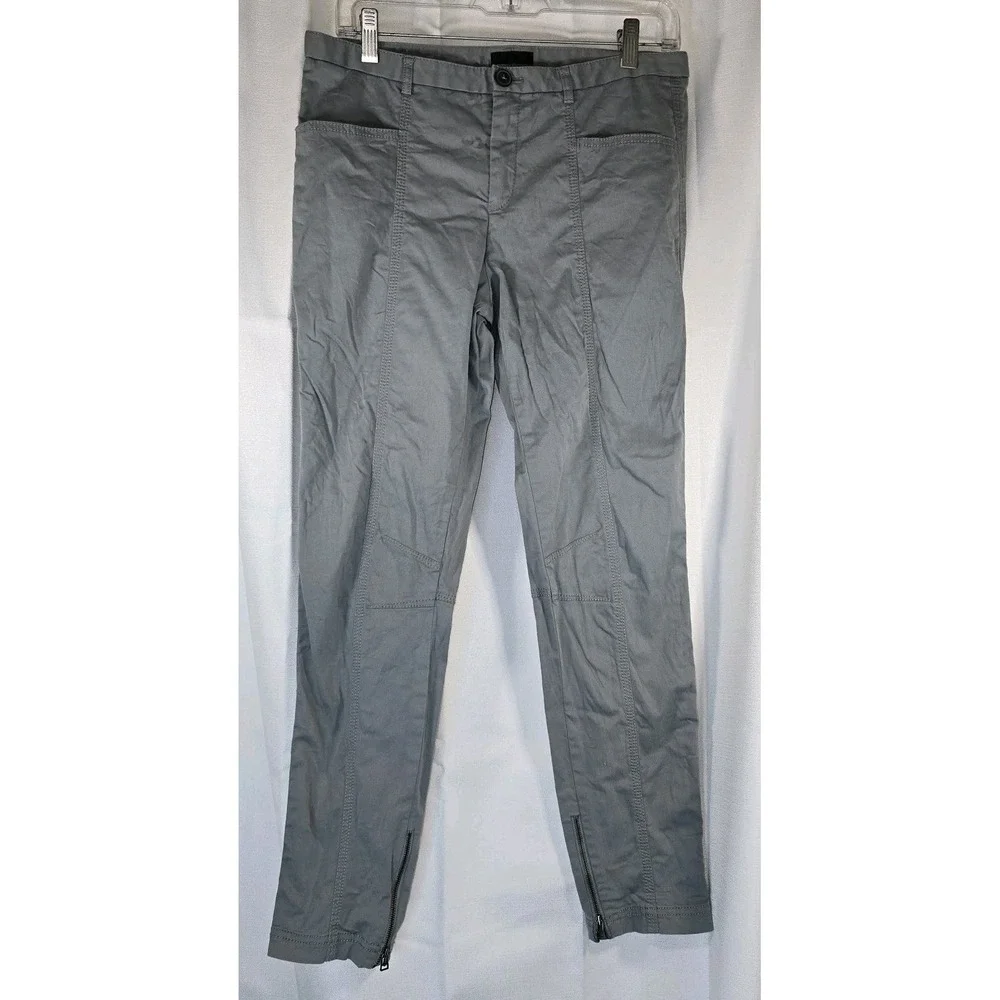 ATM Anthony Thomas Melillo Pants Women Size 8 Gray Chino Cargo Stretch